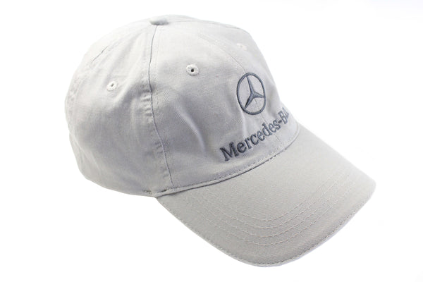 Vintage Mercedes-Benz Cap gray big logo 90s retro sport style hat