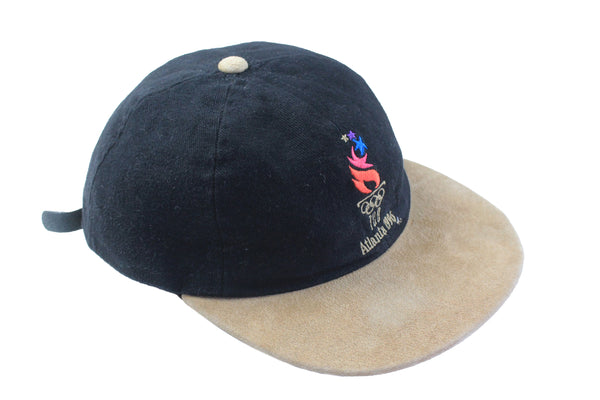 Vintage Atlanta Olympic Games USA 1996 Cap black big logo 90s retro sport style hat