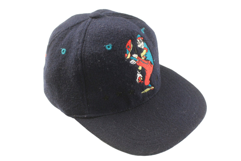 Vintage Goofy & Mickey Wool Cap navy blue 90s retro sport style cartoon hat