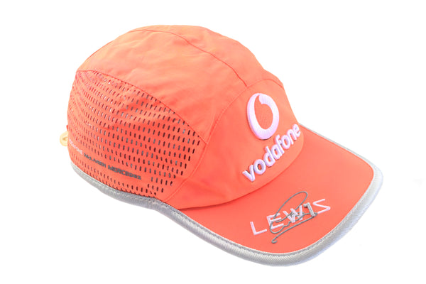 Vintage Vodafone McLaren Mercedes Lewis Hamilton Cap red 5 Panel 00s authentic racing Formula 1 team hat