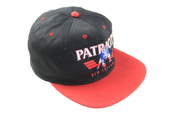 Vintage New England Patriots Cap black red 90s big logo NFL football sport hat