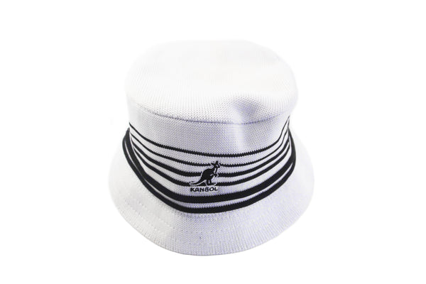Vintage Kangol Bucket Hat white cotton 90s retro style hip hop sport hat