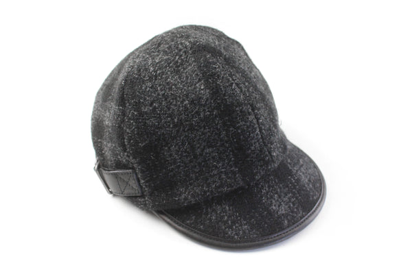Burberry Cap gray plaid pattern wool hat authentic horse style women's cap