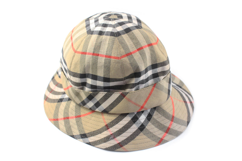 Vintage Burberrys Bucket Hat Nova Check 90s retro classic fedora style hat