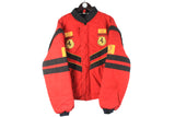 Vintage Ferrari Jacket XLarge racing 90s retro sport style Formula 1 red team F1 Michael Schumacher 90s 80s puffer