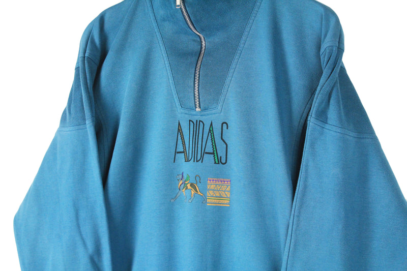 Vintage Adidas "Everlasting Physical" Sweatshirt 1/4 Zip Medium