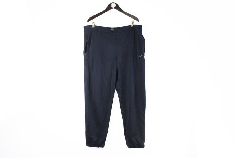 Vintage Nike Track Pants XLarge navy blue 90s retro sport style trousers