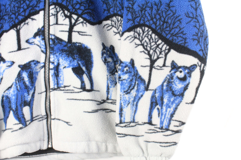 Vintage Wolf Fleece Full Zip Medium / Large