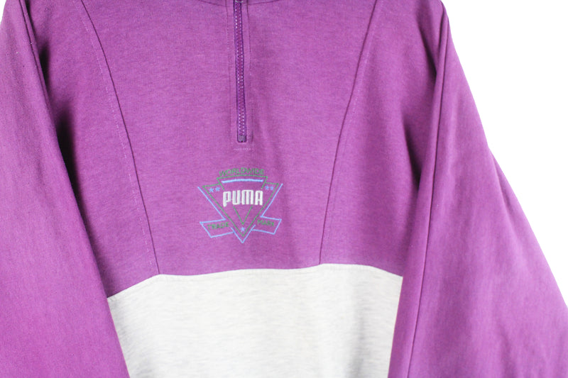 Vintage Puma Sweatshirt 1/4 Zip XLarge