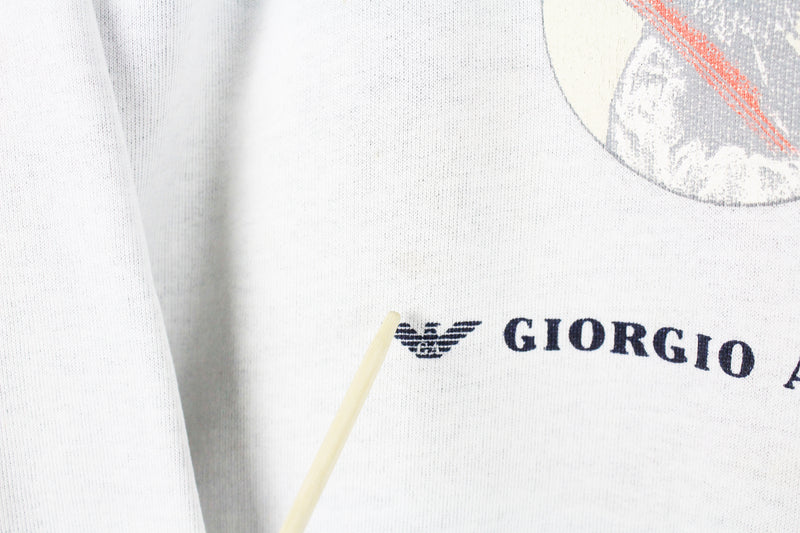 Vintage Giorgio Armani Sweatshirt 1/4 Zip Women's Medium