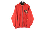 Vintage Silvy Polartec Fleece Full Zip XLarge red big logo 90s retro sport style jumper winter outdoor pullover sweater
