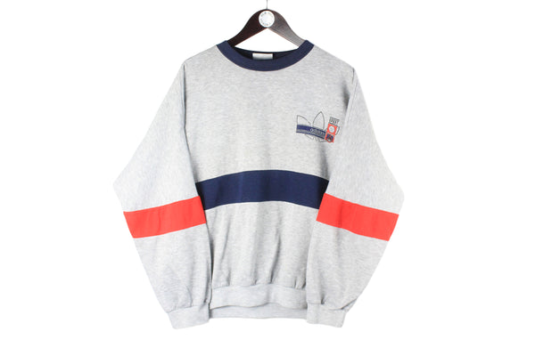 Vintage Adidas Sweatshirt Medium Oversized big logo 90s retro crewneck classic rare sport jumper