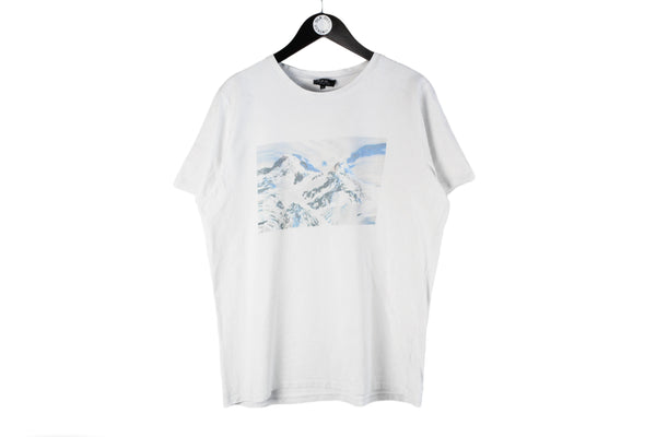 A.P.C. T-Shirt Large mountain logo print authentic streetwear minimalistic white shirt