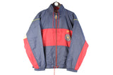 Vintage Nike Track Jacket Small red blue 90s retro sport style big logo windbreaker 