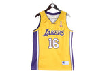 Vintage Los Angeles Lakers #16 Gasol Champion Jersey Top Medium