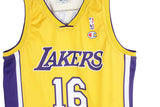 Vintage Los Angeles Lakers #16 Gasol Champion Jersey Top Medium