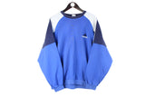 Vintage Adidas Sweatshirt Large blue small logo crewneck sport jumper 90s