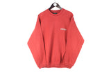 Vintage Adidas Sweatshirt Medium red small logo crewneck sport jumper oversized 90s 