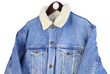 Vintage Across Sherpa Denim Jacket Small
