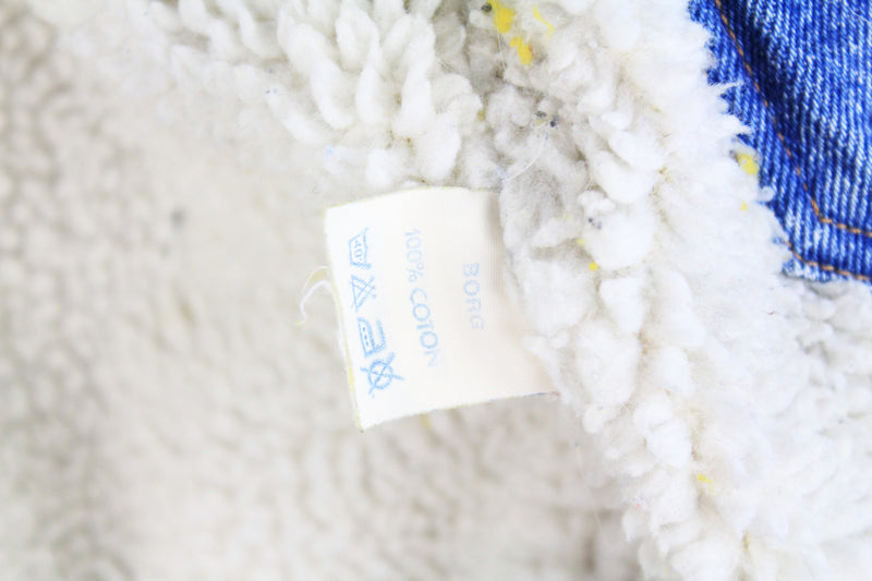 Vintage Across Sherpa Denim Jacket Small