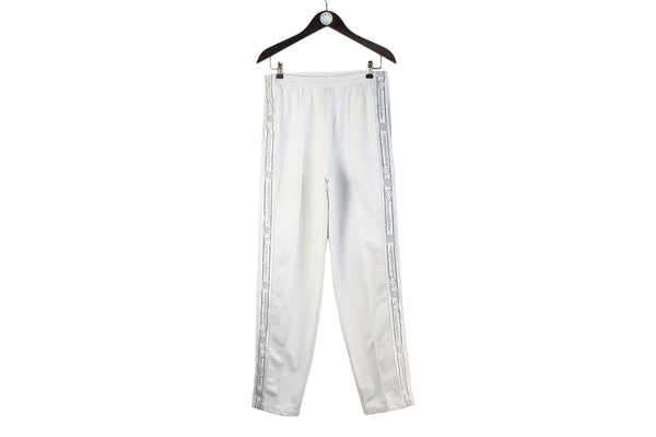 Vintage Champion Track Pants Medium white 90s retro sport style trousers striped logo pants