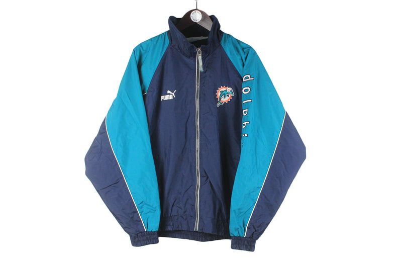 Vintage Miami Dolphins Puma Track Jacket Large