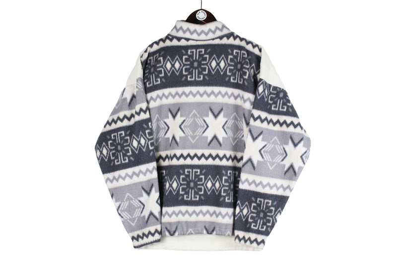 Vintage Wolf Fleece Half Zip Medium