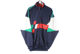 Vintage Adidas Track Jacket XLarge navy blue small logo 90s retro windbreaker sport style 
