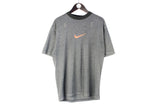 Vintage Nike T-Shirt Large mesh shirt big swoosh logo 90s retro basketball top