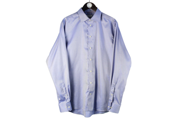 Eton Shirt 44 stripped pattern authentic classic luxury collared shirt