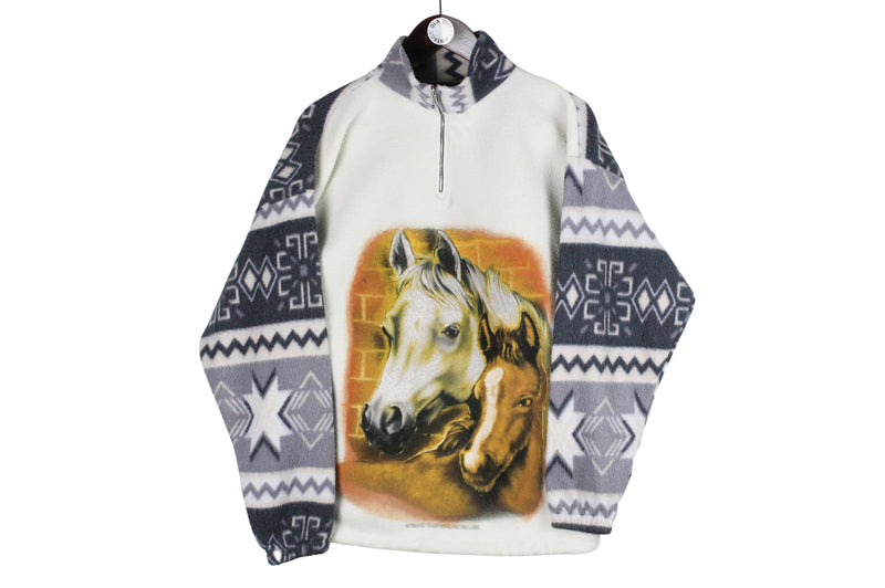 Vintage Horse Fleece 1/4 Zip Small
