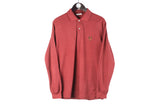 Vintage Hugo Boss Rugby Shirt Medium red small logo 90s retro collared long sleeve sweatshirt