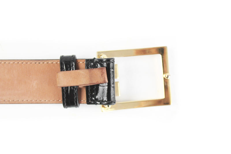 Vintage Givenchy Croc-Effect Leather Belt