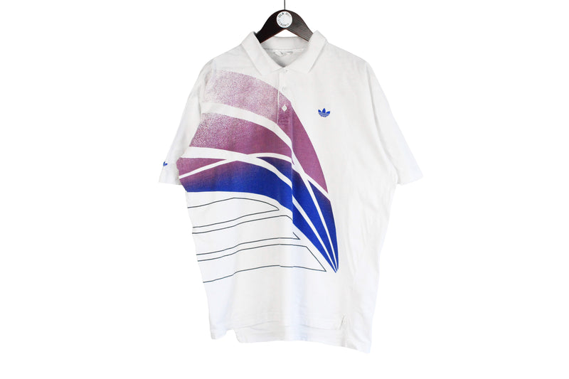 Vintage Adidas Polo T-Shirt Large