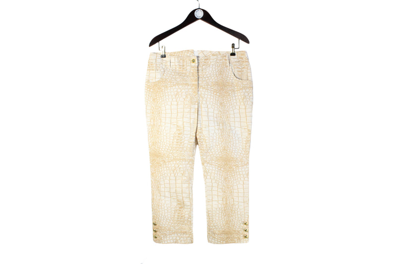 Roberto Cavalli Class Pants Women's 46 python pattern authentic trousers