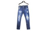 Dsquared2 Jeans 46 streetwear made in Italy blue ripped denim pants 