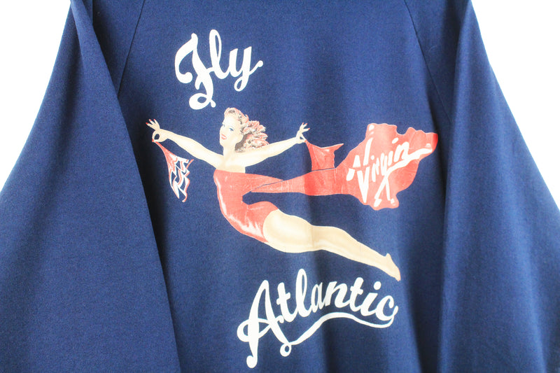 Vintage Virgin Fly Atlantic Sweatshirt Large