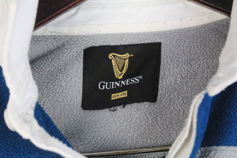 Vintage Guinness Fleece Rugby Shirt Large