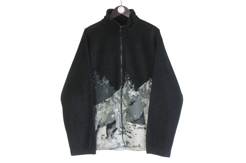 Vintage Wolf Fleece Full Zip XLarge