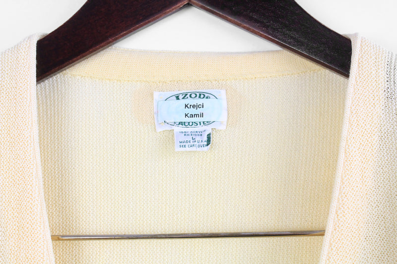 Vintage Lacoste Izod Cardigan XLarge