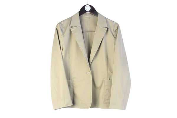 Vintage Jil Sander Blazer Women’s 40 beige 1 button luxury authentic rare retro jacket