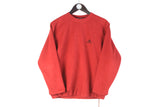 Vintage Adidas Fleece Sweatshirt Women’s Small red sweater crewneck 90s retro jumper pullover sport wear small logo