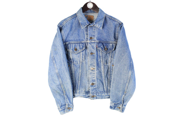 Vintage Levi's Denim Jacket Women’s Large blue 90s retro heavy cotton Jeans jacket