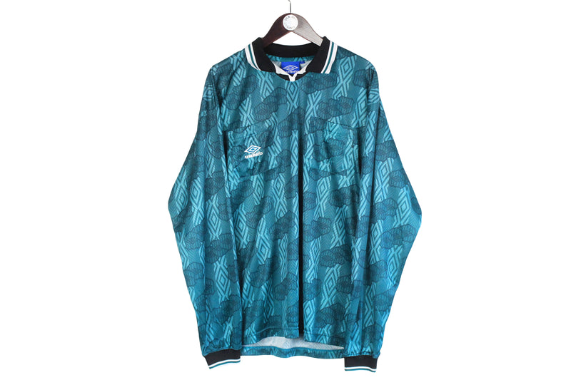 Vintage Umbro Jersey Long Sleeve T-Shirt XLarge