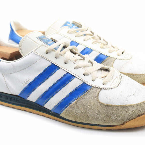 adidas gazelle silver green womens Rare Vintage 1970s Adidas Running Shoes AC 1618 ROM Canada Sneakers Si –  Poppy's Vintage Clothing main image 0