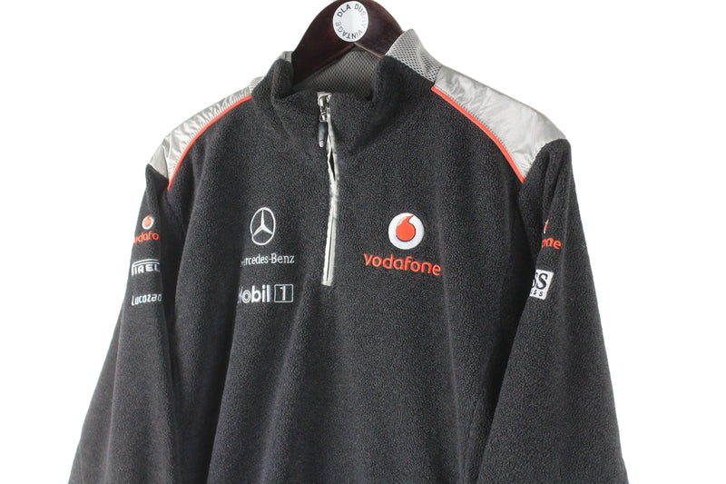 Vintage Vodafone McLaren Mercedes Fleece 1/4 Zip Women's XLarge