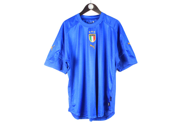 Vintage Italia Jersey T-Shirt XLarge Calcio football shirt 2006 00s big logo Italy National Team