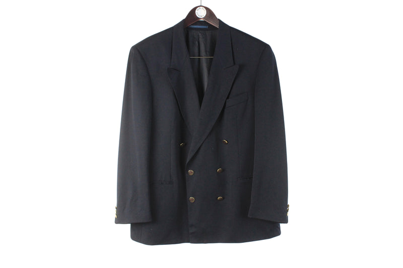 Vintage Paul & Shark Blazer XLarge navy blue pea coat style 90s retro classic casual UK brand jacket