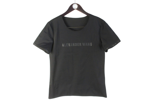 Alexander Wang T-Shirt Medium black big logo authentic luxury streetwear shirt top