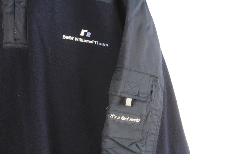 Vintage BMW Williams F1 Team Fleece 1/4 Zip Medium